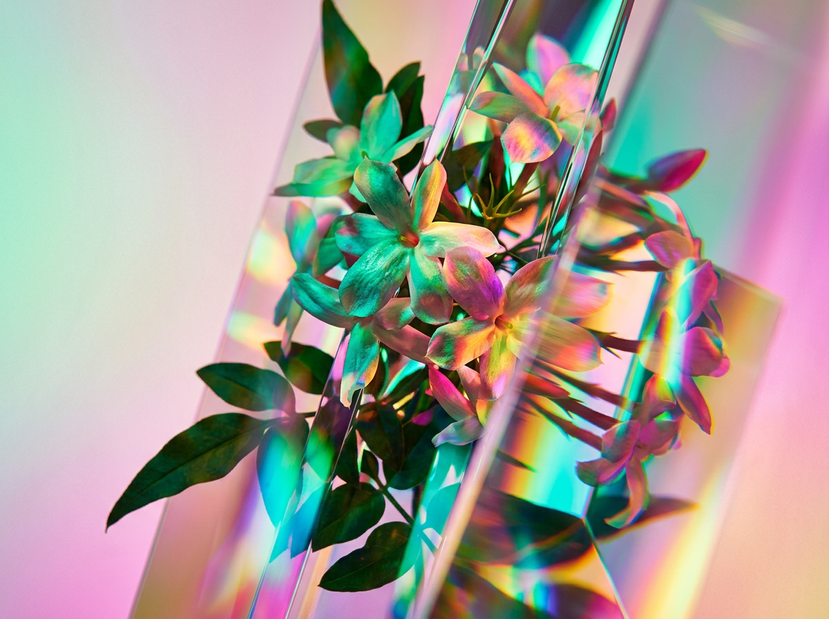 Artisanal fragrance bottles with Davana infusion