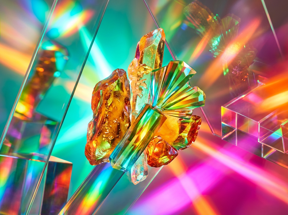 Artisanal perfume testing with floral elements and glass vials