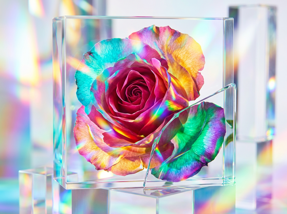 The Lily La Luxe bottle surrounded by fresh lilies and pistachios