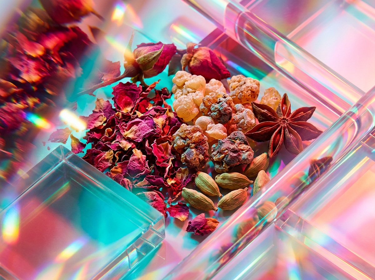 Fragrance ingredients plum and rose