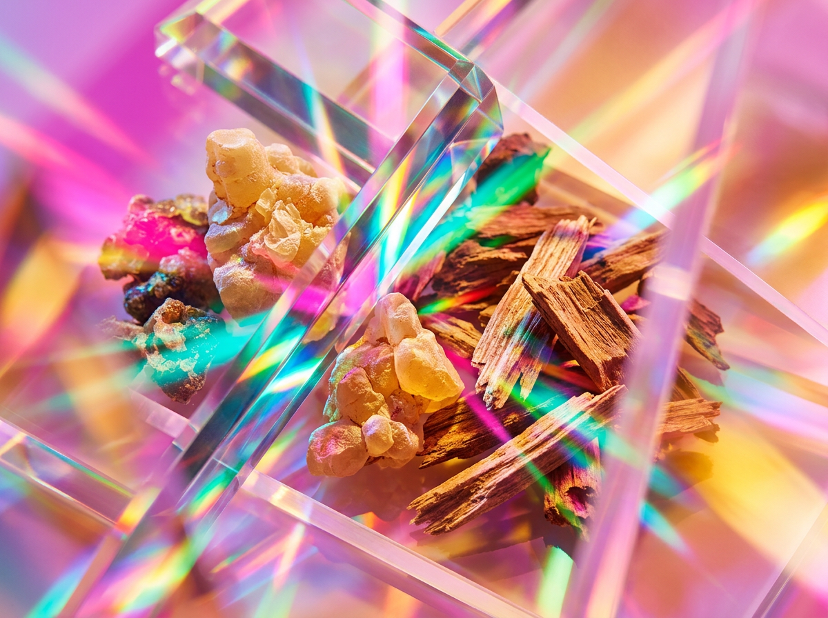 Close up of lilac flowers and gooseberries in a glass bowl, representing the fragrance notes