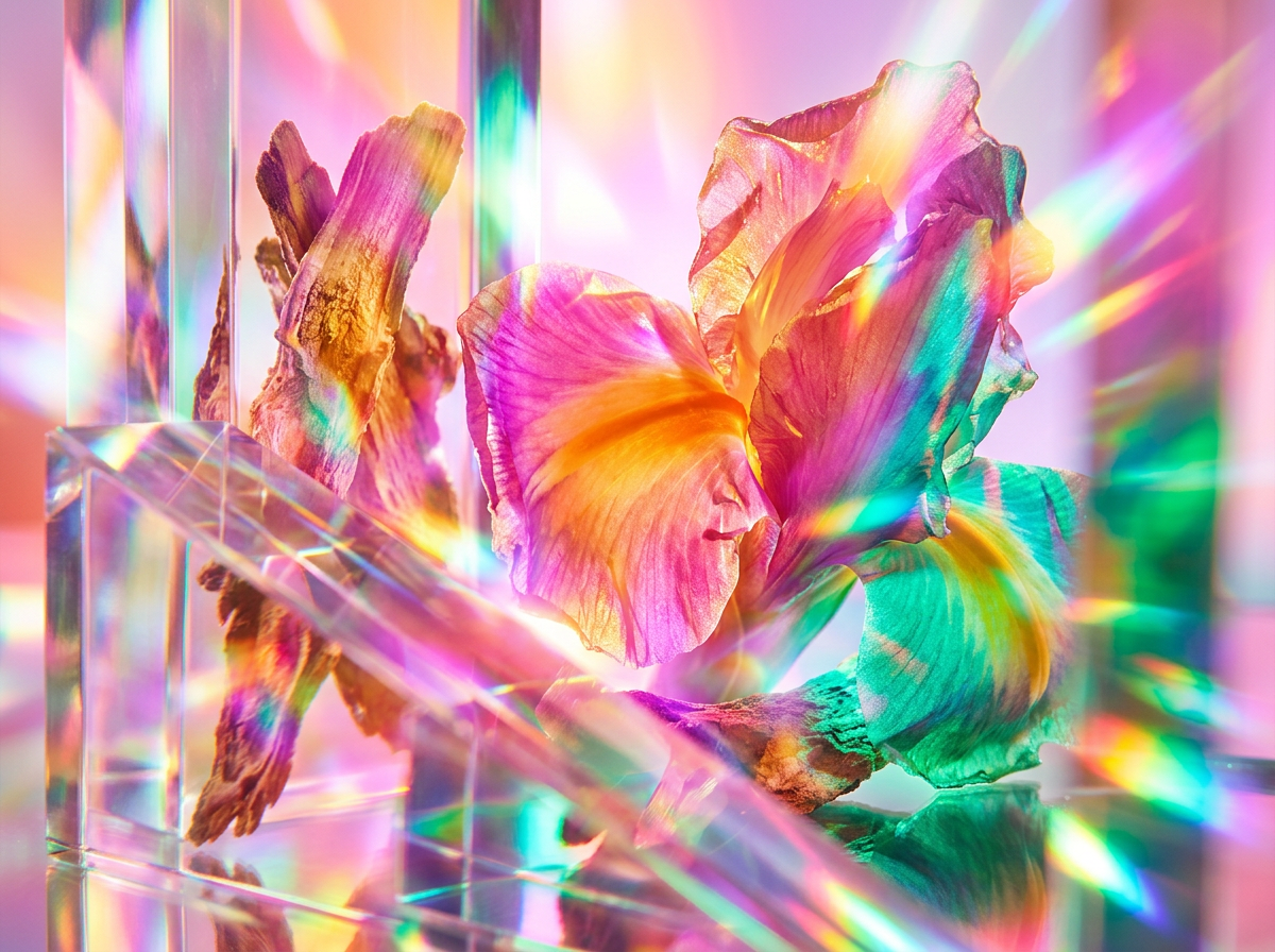 Close up of the amber liquid and natural ingredients used in Shay & Blue fragrances
