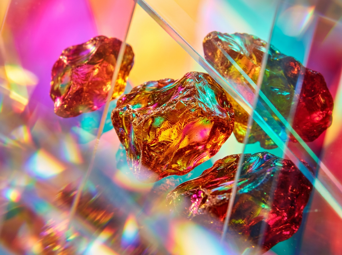 Artisanal fragrance bottles on a marble surface