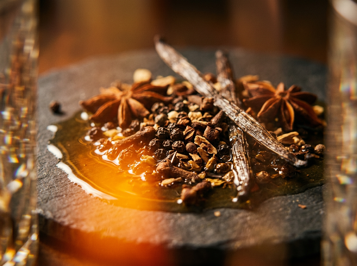 Close up of botanical ingredients used in Shay and Blue fragrances