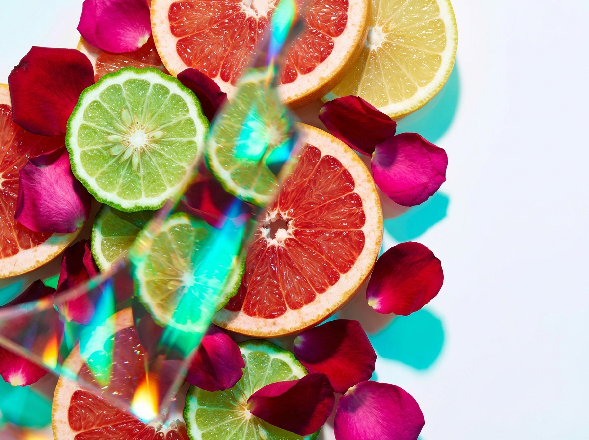 A bottle of Oud Alif standing next to dark chocolate and saffron strands