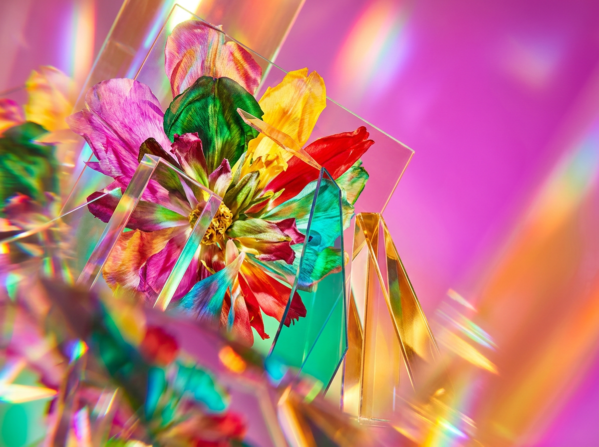 Macro shot of botanical ingredients used in fragrance