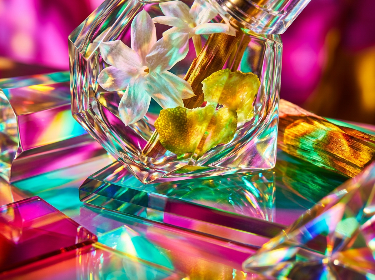 Artisanal fragrance ingredients and bottles