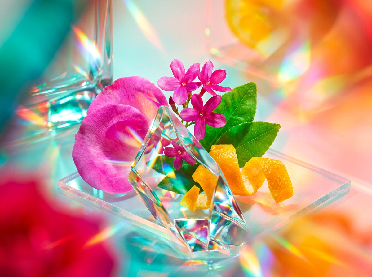 Sensual evening fragrance vibes with dark glass bottles