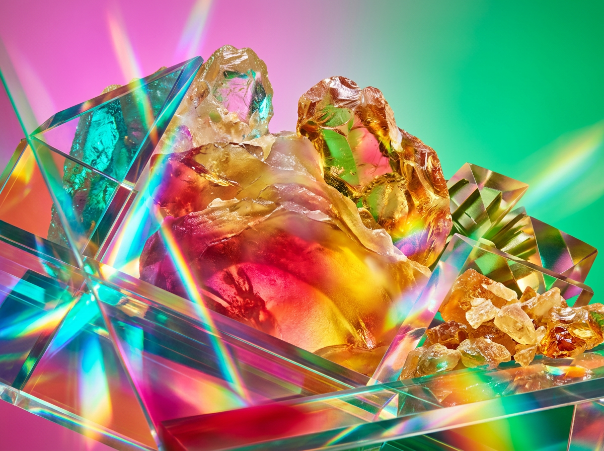 Natural ingredients and luxury perfume bottles