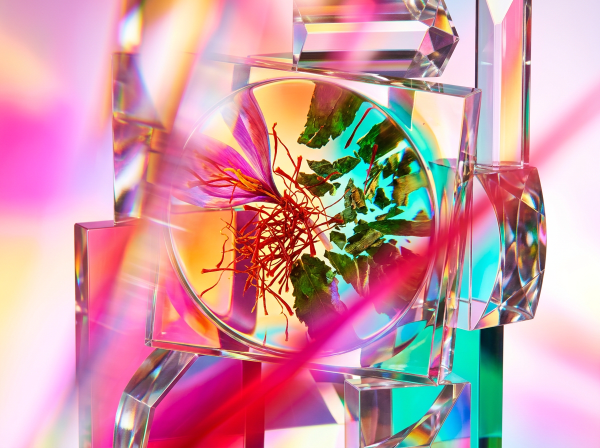 Artisanal fragrance ingredients and bottles