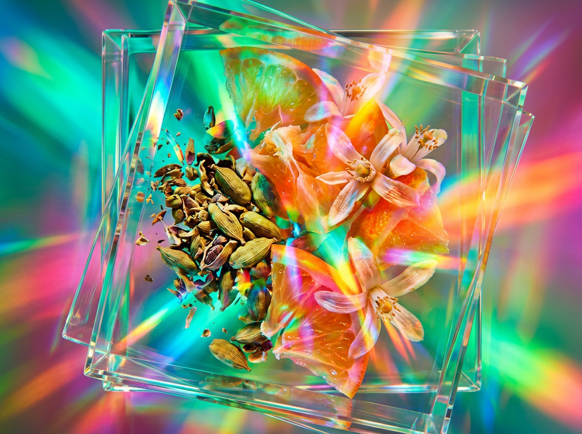 Lifestyle shot showing perfume application on the pulse points of a wrist
