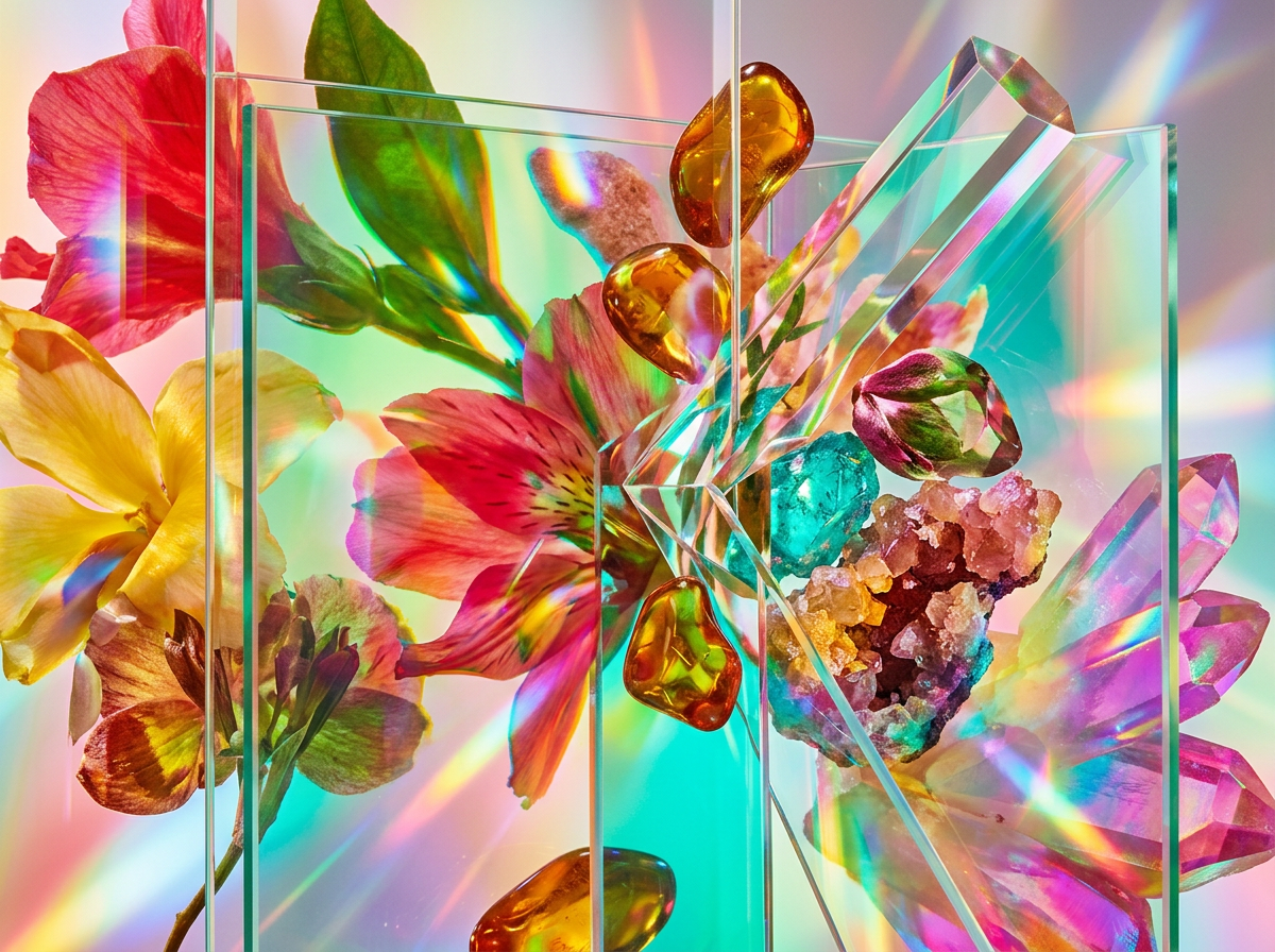 Artisanal fragrance bottles showcasing fruity notes like citrus and plum