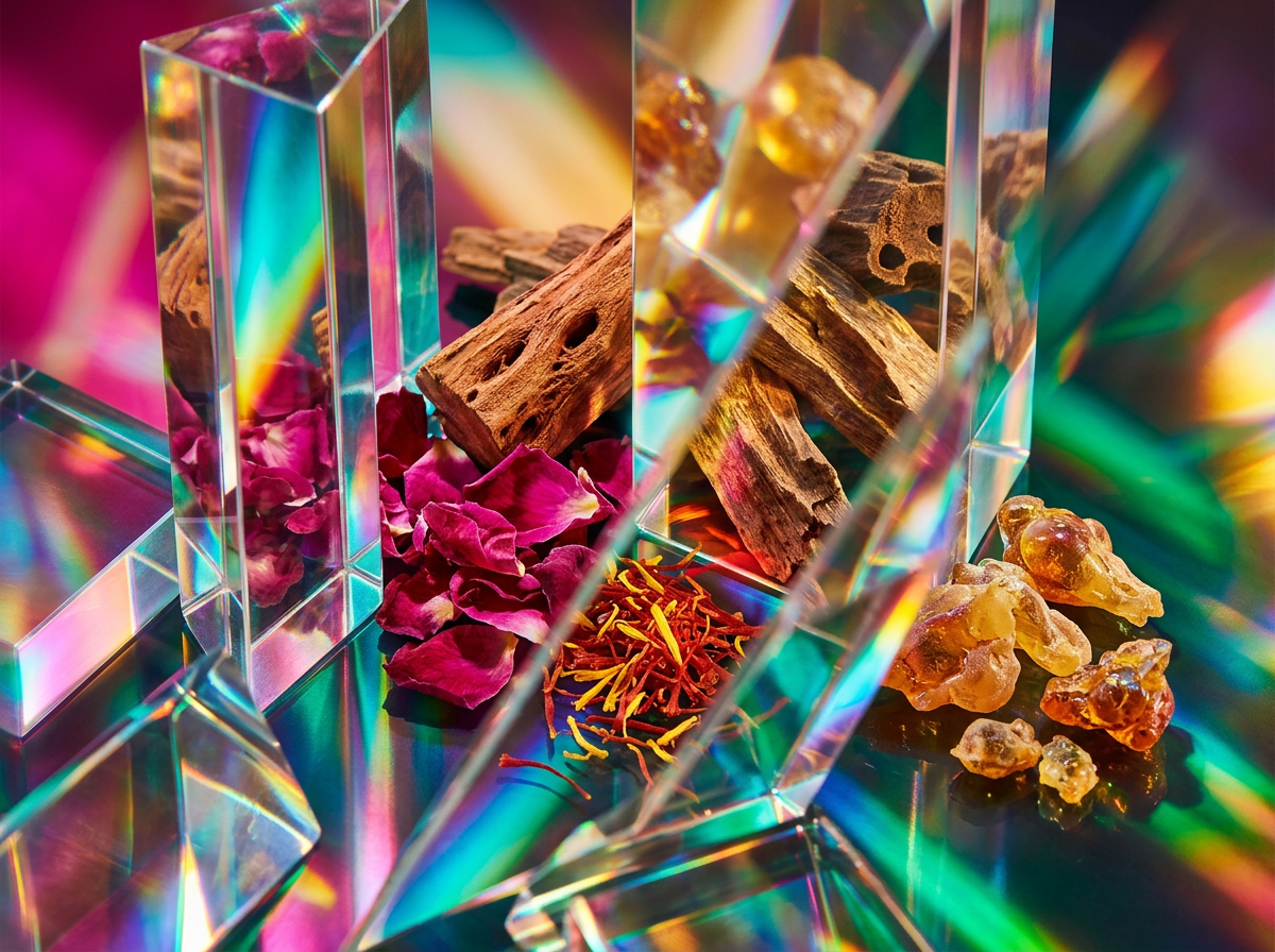 Artisanal perfume bottles showcasing the rich colors of autumn fragrances