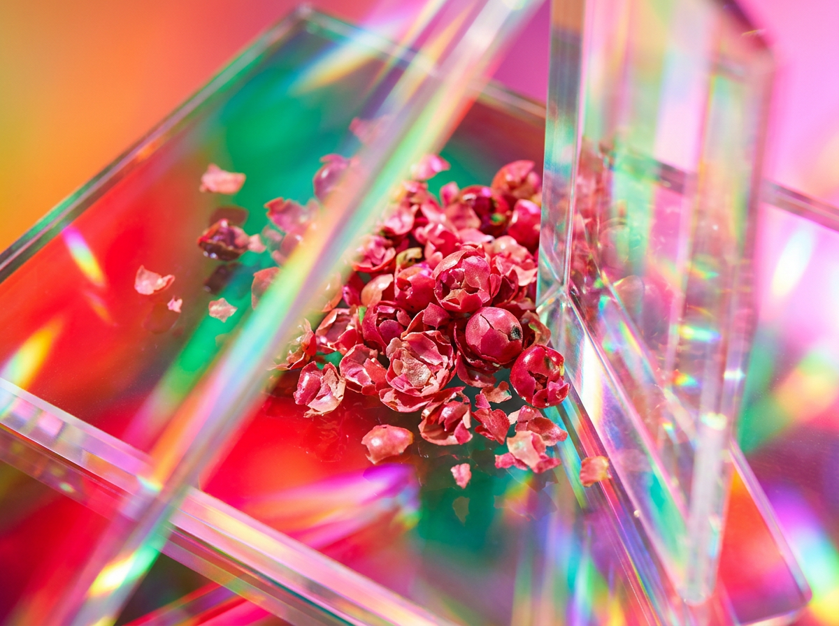 Artisanal perfume blending tools and fresh botanical ingredients