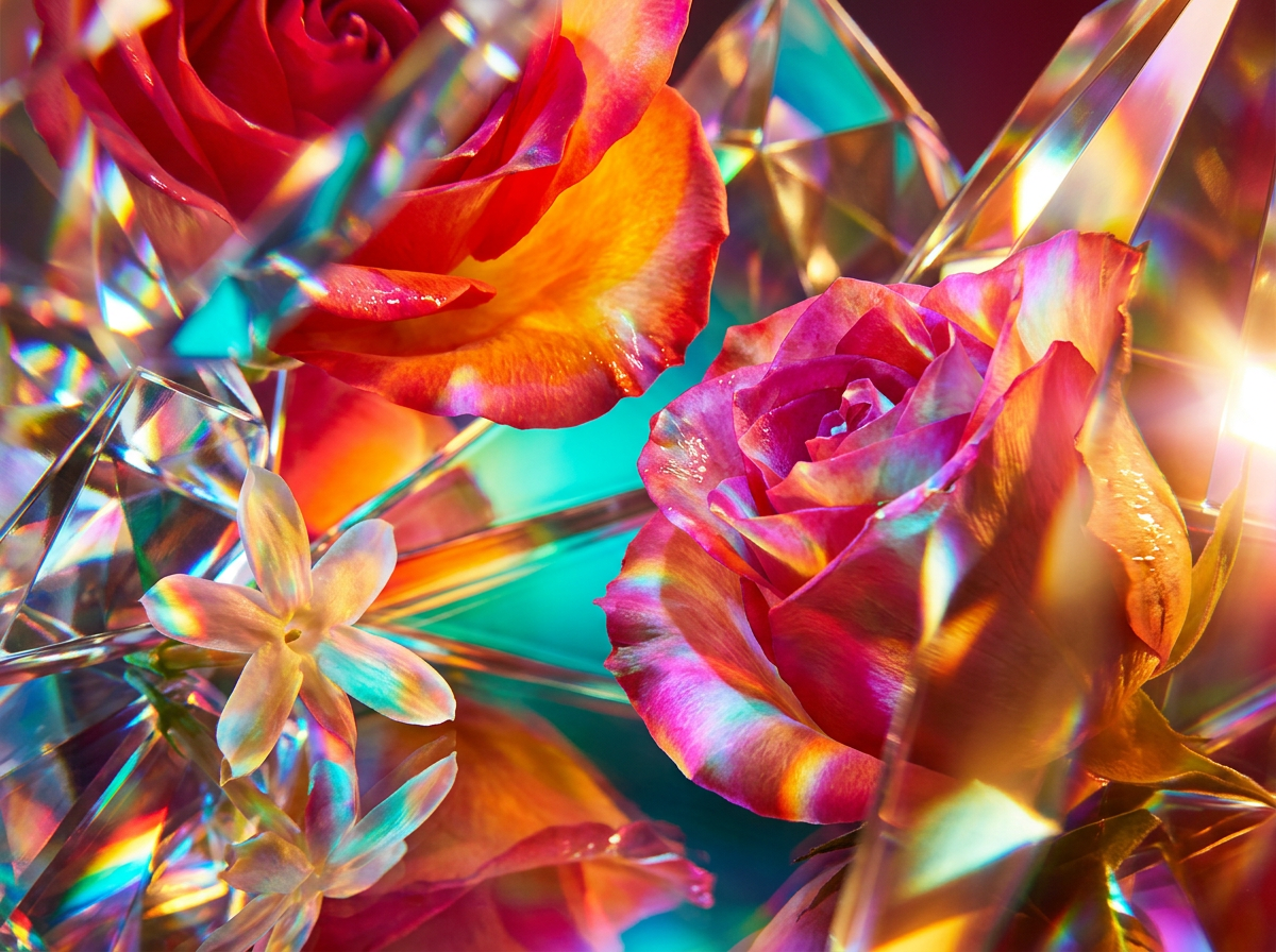 Close up of luxury perfume bottles from the woody family