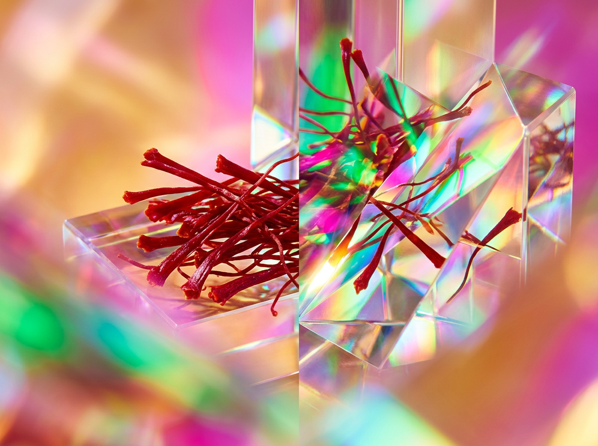 Close up of a hand holding a 10ml glass perfume bottle against a sunny garden background